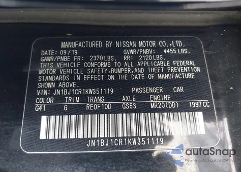 2019 Nissan Rogue Sport S из США, поврежденный, VIN JN1BJ1CR1KW351119